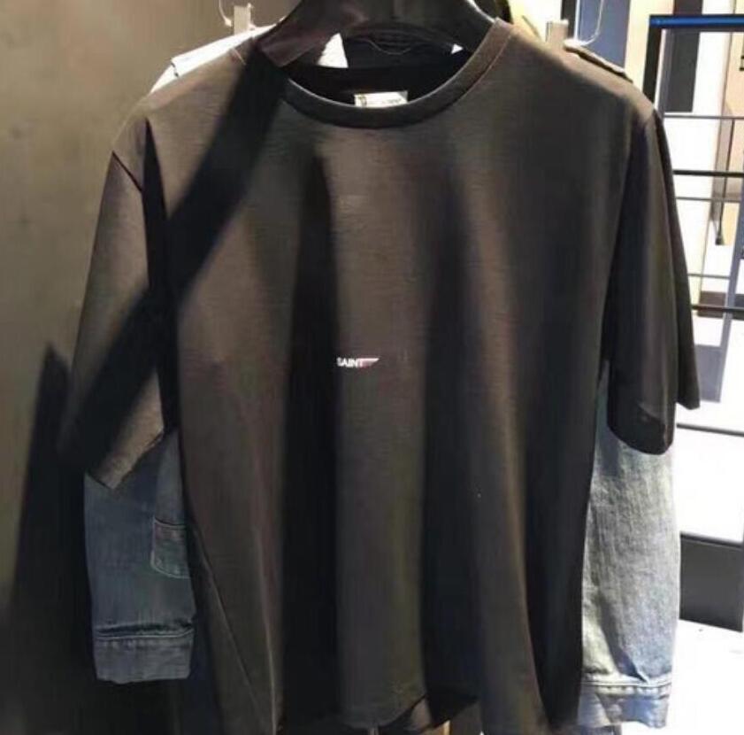 

Men Women T-Shirt Tops Masculine Fashion Short Sleeve Shirt SL Letter Print Solid Lovers Unisex Tees, 04