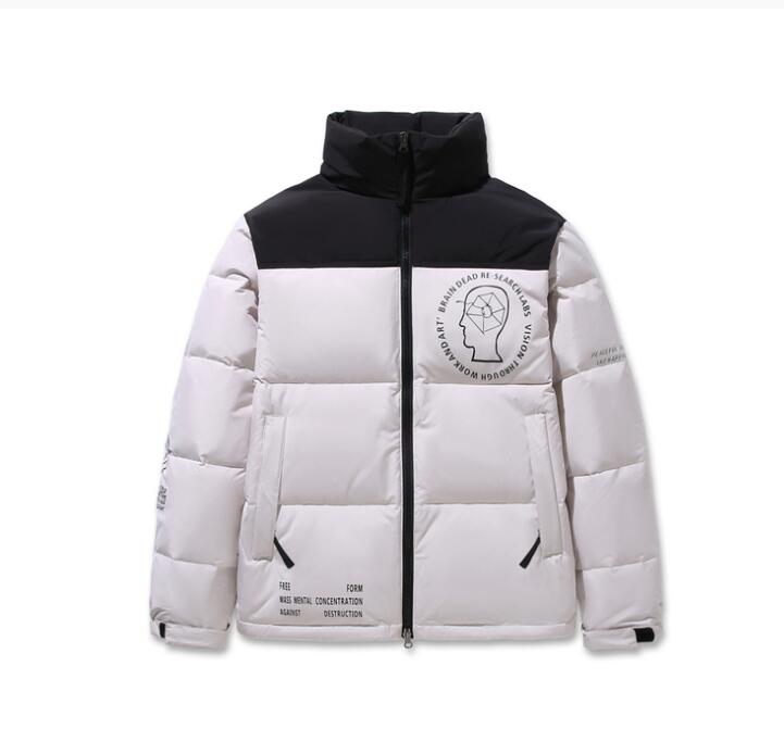 

men Down Jacket Luxury GGity Letter Printed Patchwork Brain Death Puffer Jacket White Duck Coats Windbreaker Thicken Warm Parkas, Black