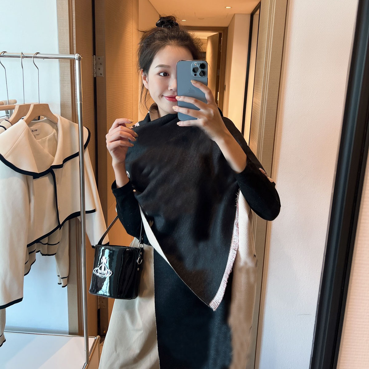 

23ss 23style Brand Designer Cashmere Scarf Soft Winter Warm Thick Pashmina Chiffon Scarves Pashmina Shawls Embroidery Lady Accessories