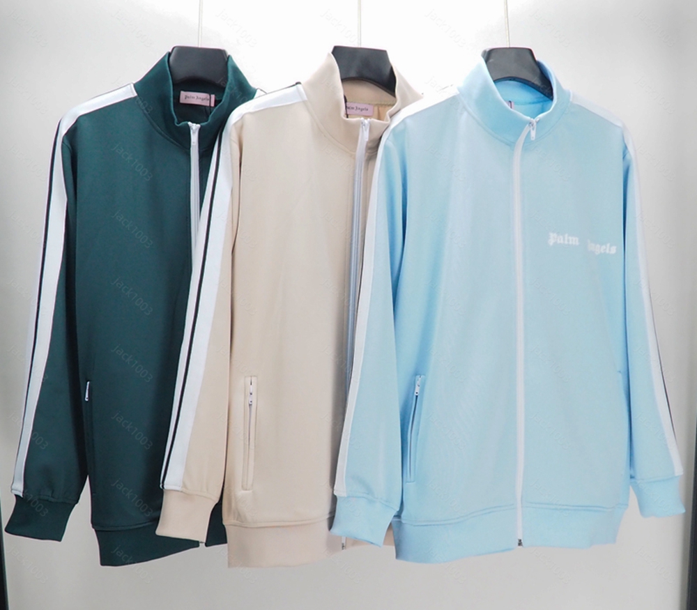 

Palms Angels Casual Jackets for Men and Women with Logo LettersTrendy Match Anything Simple Striped Running Coats 6001 08, 01