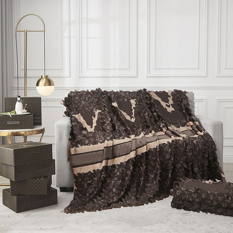 

Designers Blanket Printed Old Flower Classic Design Air Delicate Conditioning Car Travel Bath Towel Soft Winter Fleece Shawl Blankets