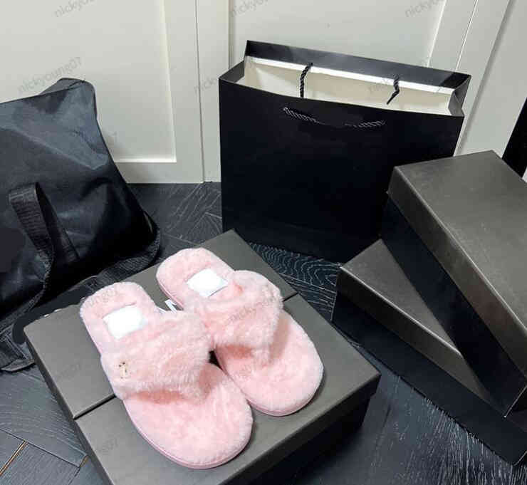 

Winter Women House Slippers Faux Fur Slide Soft Warm Woman Shoes Flats Female Home Furry Women Pantuflas Zapatillas Casa Mujer Y1120, Pink2
