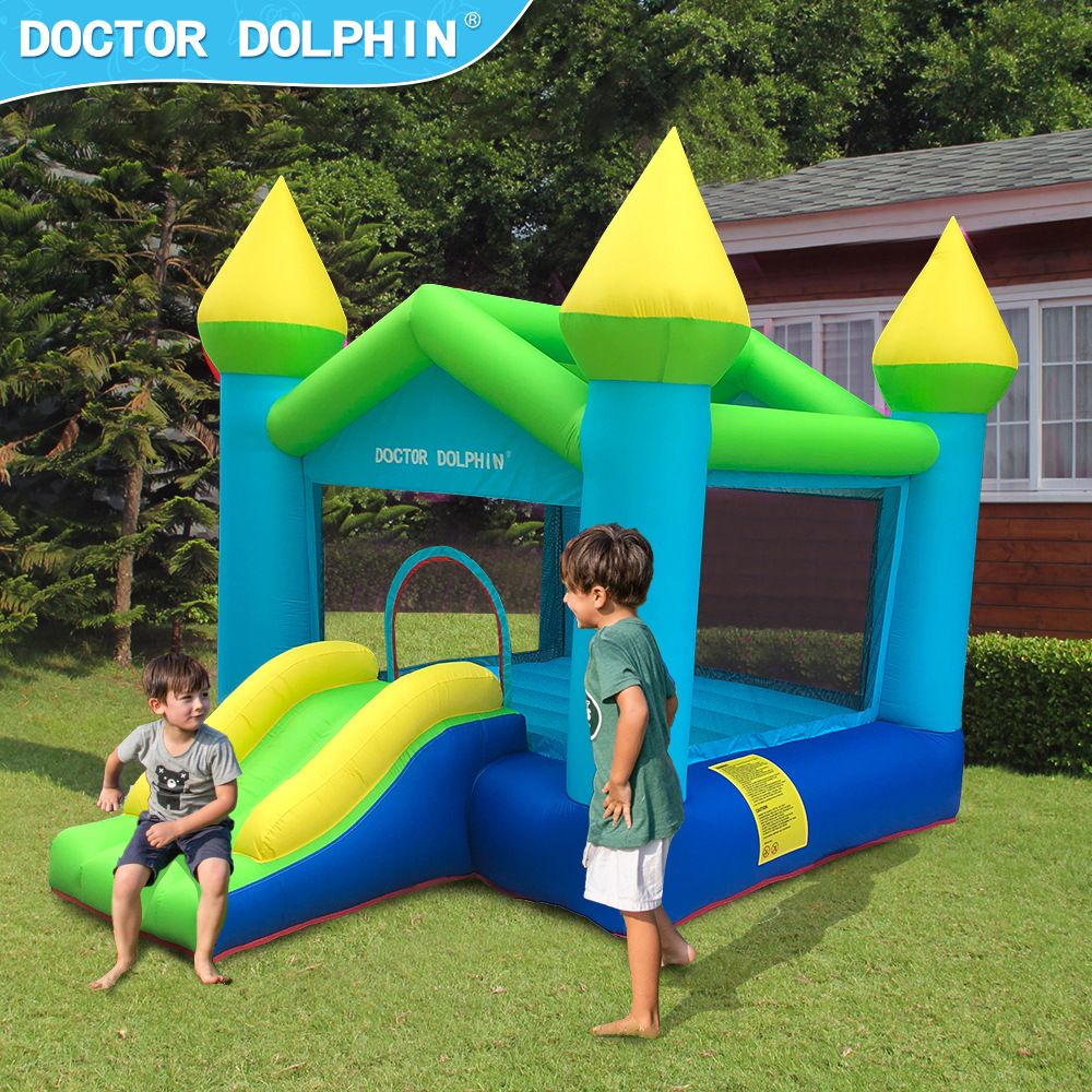 

Safety Inflatable Bouncers bounce house children moon walk jump Castle sliding belt blower