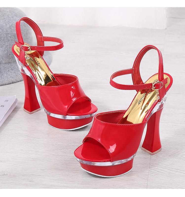 

Sandals Women's Thick Heel Wedge Summer Waterproof Platform Non-slip Sexy All-match Shoes, White