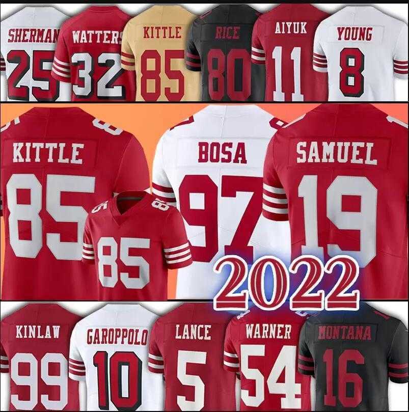 

Custom Nick Bosa Jersey San Francisco''49ers''wine Trey Lance George Kittle Deebo Samuel Fred Warner Jerry Rice Brandon Aiyuk Football, Color