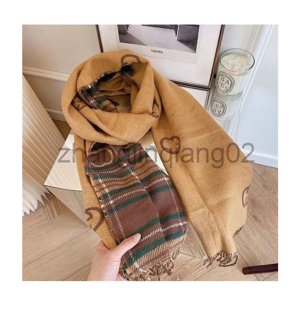 Designer Cashmere Head Gg Cc Scarf For Woman Mens Lovers Fashion Brands Autumn Winter Lattice Versatile Wool Shawl Scarf Gift For Boyfriend And Girl