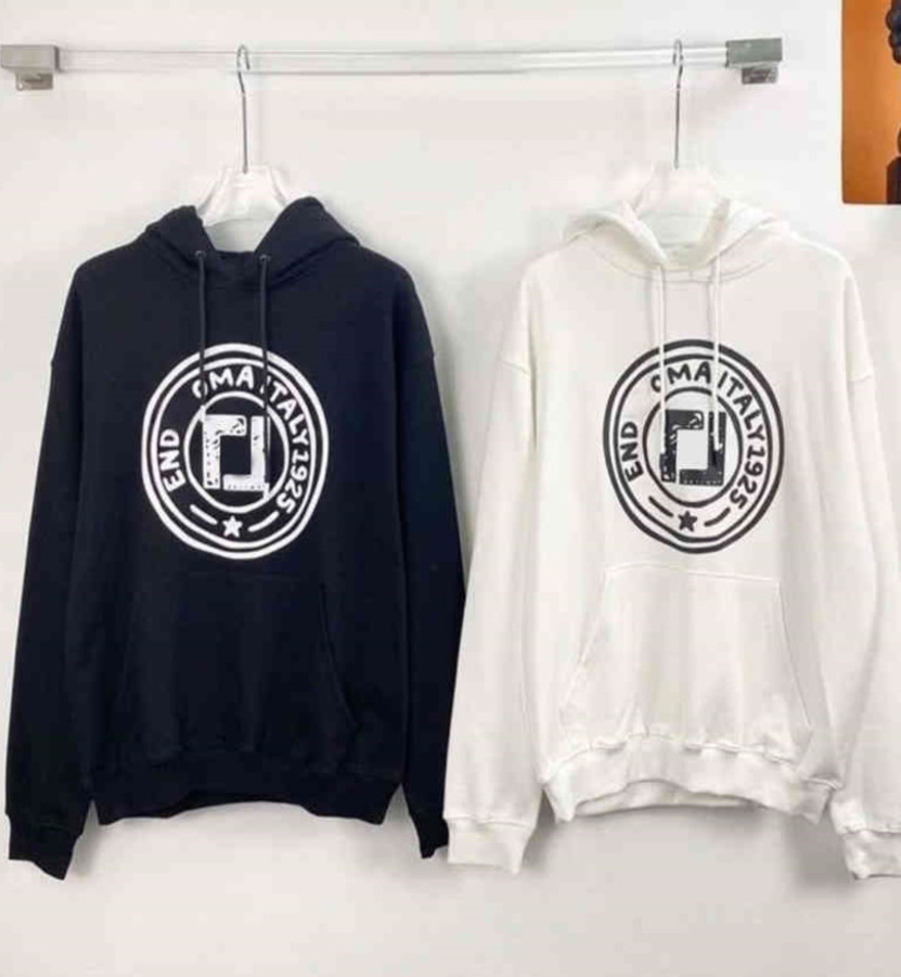 222SS Designer fedi Hoodie Oversized Vintage Luxe Mens Woman Fashion Spring Autumn New Double FF Printed Couple Pure Cotton Black White Fende Plu-image-802584535
