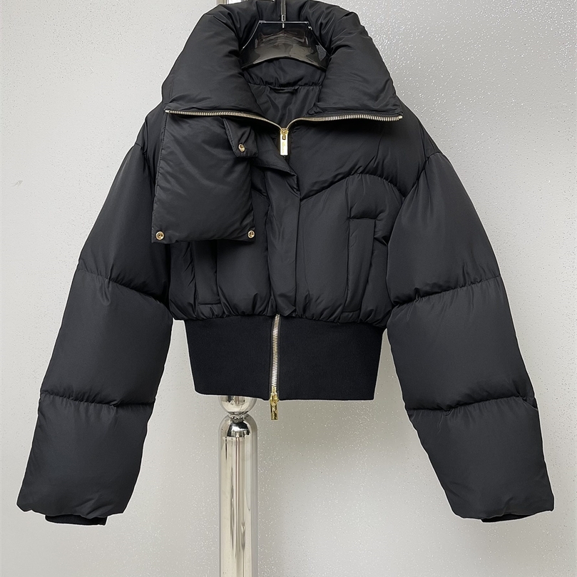 

Womens Down Parkas women fashion high quality long sleeve stand collar fluffy down jacket 0907 220914