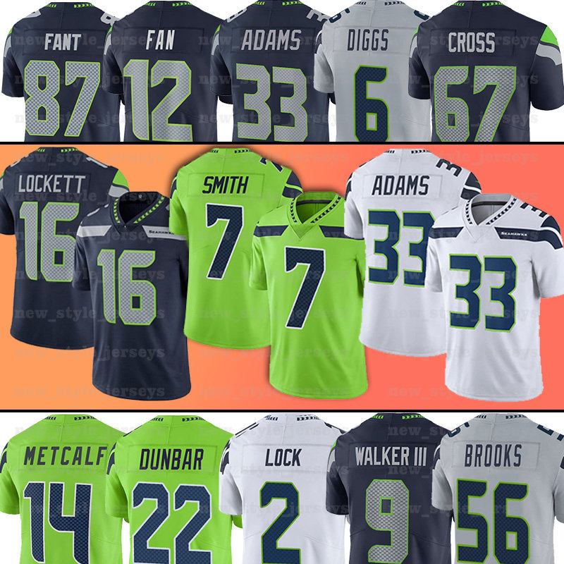

7 Geno Smith Seattles Football Jerseys DK Metcalf Tyler Lockett Jamal Adams Seahawks''Men Parkinson Jordyn Brooks Charles Cross Kenneth Walker III, Women(ai guo zhe)