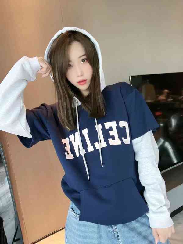 

Designer Hoodies Woman Man Celinn Sweatershirts Ce 22 Early Autumn New Color Contrast Printing Letter Long Sleeve Hooded Women Celinn Loose, Blue