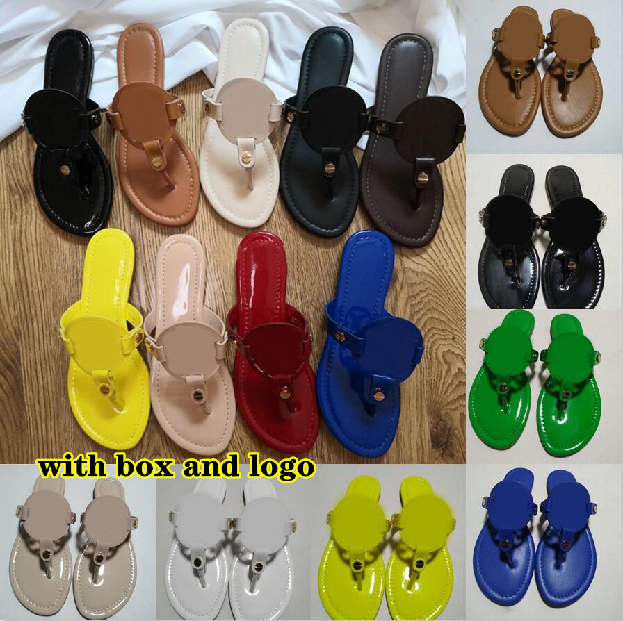 

Women Slippers Genuine Leather Fip Flops Flat Bottom Sandals Classic Summer Bright Black Shoes Beach Sexy Heel Lady Belt Buckle Soft Cow Leathers Hollow Sandal, Black lizhiwen