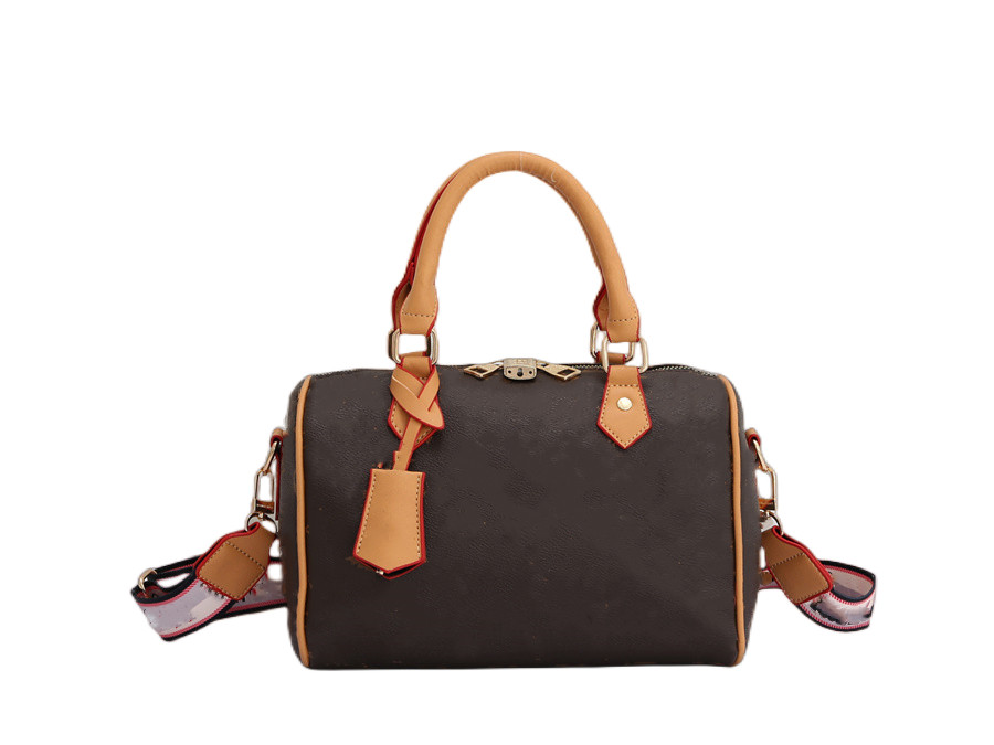 

22SS Fashion Bags Totes Women Genuine Real Leather Speedy Handbag Shoulder Bag 25 Strap Handbags PU bottegas Ladies Tote Can Stamping Luxurys Designers Womens Bags, Size 25*15*17cm