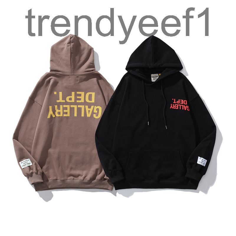 

Men' Hoodies Sweatshirts Gary Dept American Fashion Lettered Men' and Women' High Street Loose Hoodie, Gray