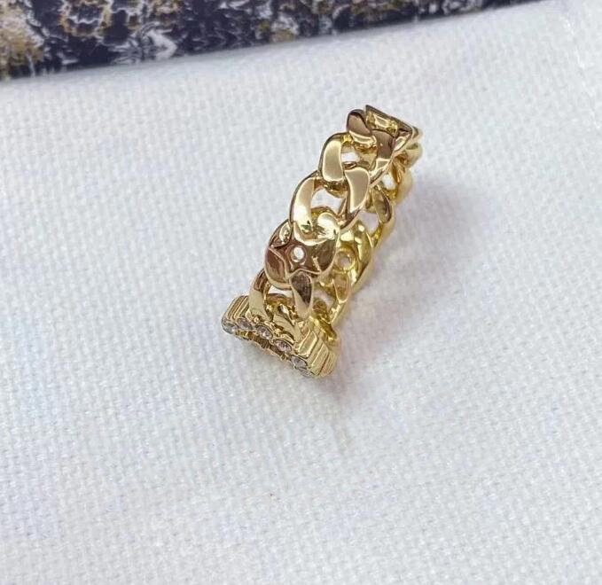 

Couple Rings designer Dletters love for women mens luxury engagement nail wedding Dfamily vintage gold opening Yellow brass ring