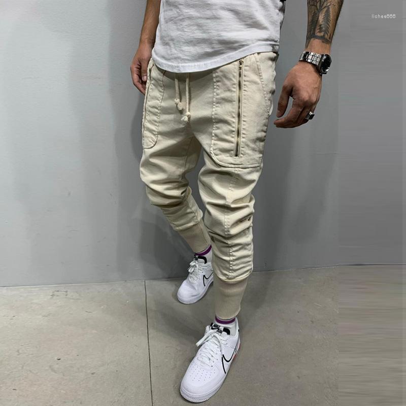 

Men's Pants Streetwear Joggers Men Hip Hop Harem Male Ankle Length Trousers Sport Summer Casual Bodybuilding Sweatpants, Army green