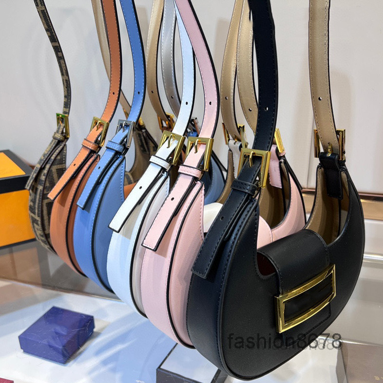 

Designer Half Totes Moon Hobo Bag Underarm Shoulder Bags Bottom Fashion Letter Lady Leather Women Crobody Removable Jacquard Strap Clutch Pu, #10