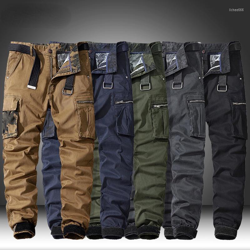 

Men's Pants Men's Military Trousers Casual Cotton Solid Color Cargo Men Outdoor Trekking Traveling Multi-Pockets Work, Kbd3827blue
