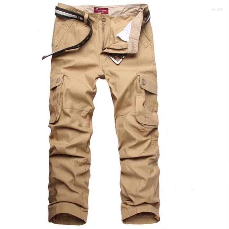 

Men's Pants 30-44 Plus Size High Quality Men's Cargo Casual Mens Pant Multi Pocket Military Overall Men Outdoors Long Trousers Bottoms, Black
