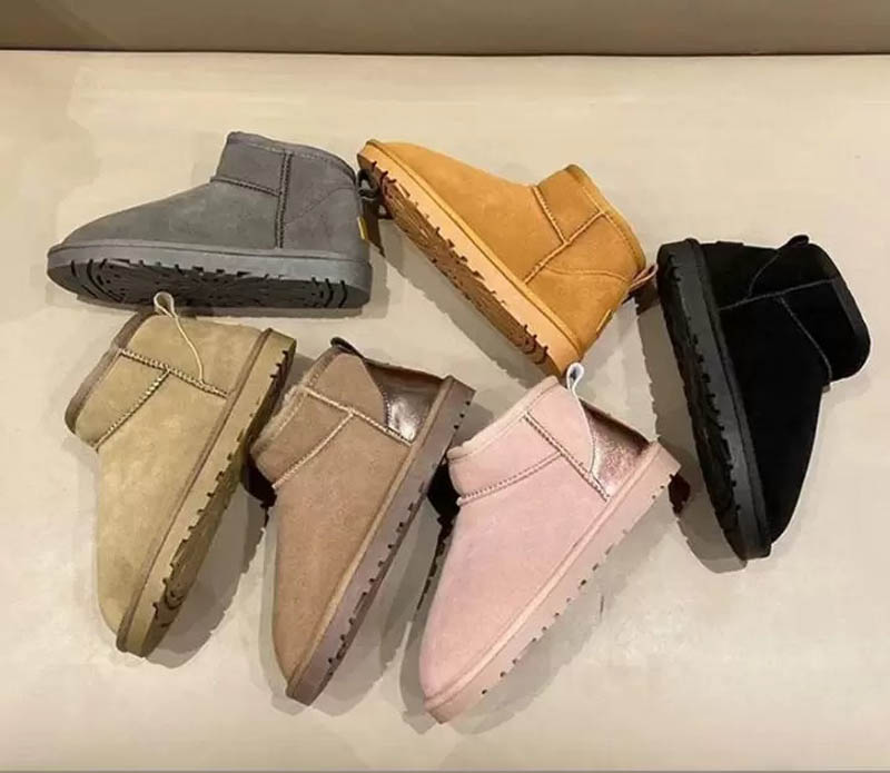 

2022 Sale Women's Warm Boots Snow Boots Suede Shoes Classic Short Mini Men Plush Casual Chestnut Grey Non-Slip U5854
