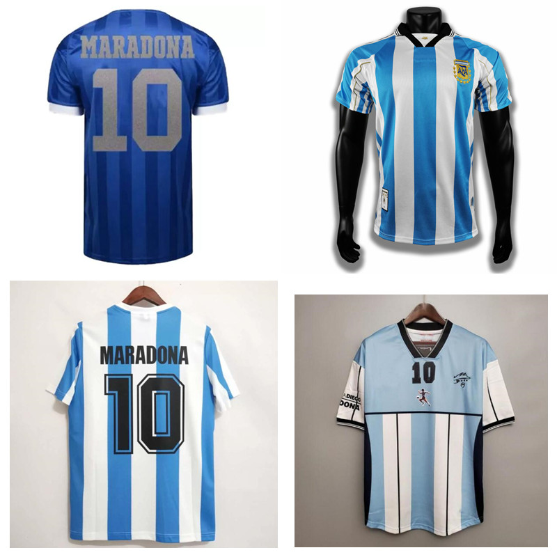 

Top 1978 1986 Argentina Retro Jerseys VINTAGE CLASSIC RIQUELME MARADONA 1994 1998 2010 2014 Soccer Jersey BATISTUTA Football Shirt CANIGGIA maillot de foot, 2001home