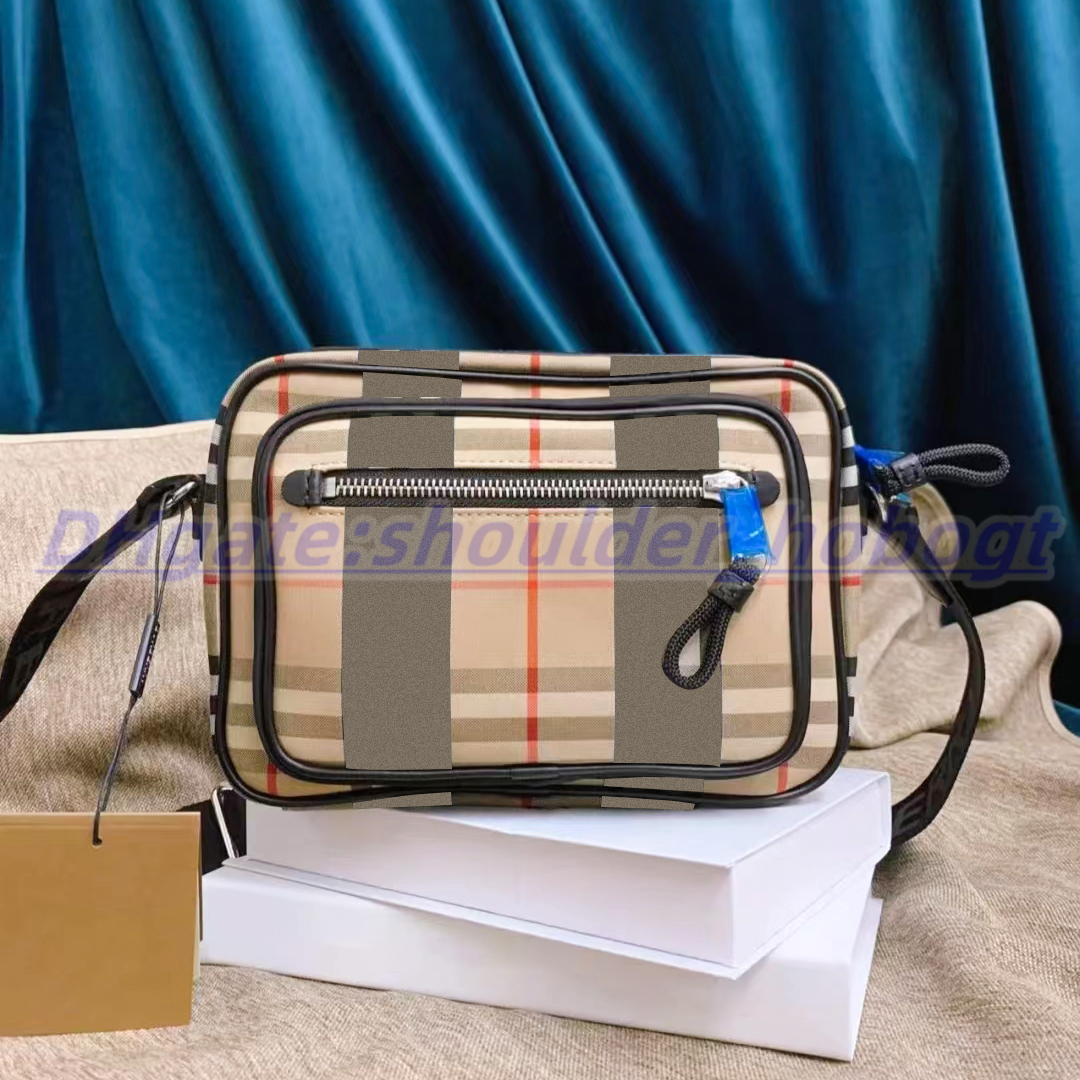 

Luxury Designer Bags Vintage Check Leather mens crossbody Bag large brand camera classic stripes nylon TB Women's wallet purses fashion handbag tote Shoulder clutch