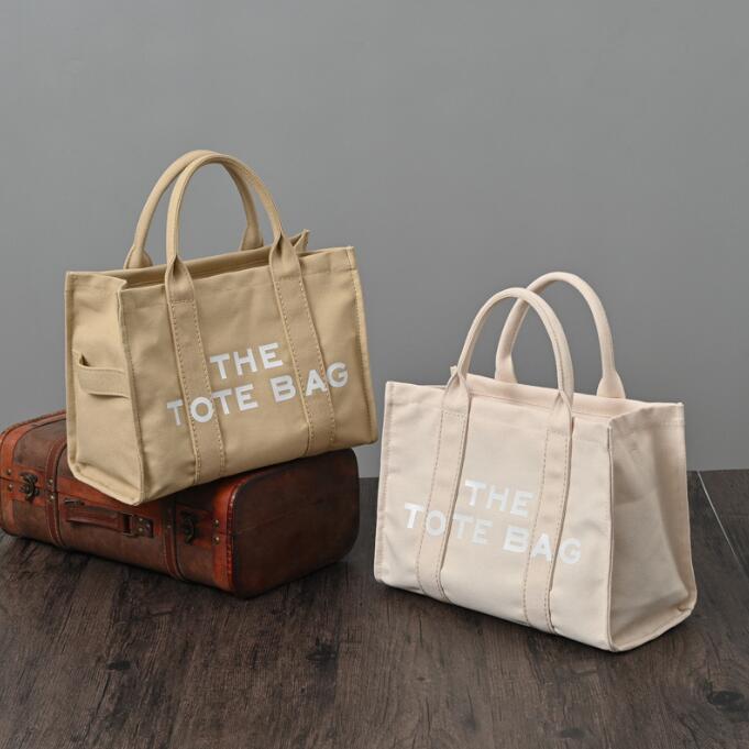 

2022 new fashion ladies tote shopping bag Marc handbag large capacity shoulder crossbody women canvas wallet purse clutch 32cm