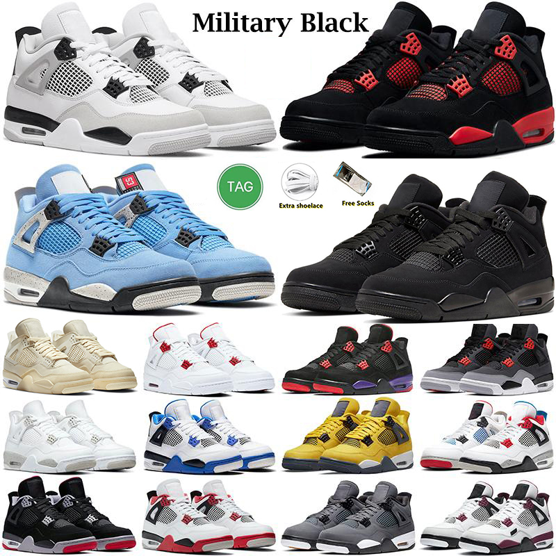 

Jumpman 4 4s basketball shoes for men women 4s Military Black Cat Sail Red Thunder White Oreo Cactus Jack Blue University Infrared Cool Grey mens sports sneakers, Item#25