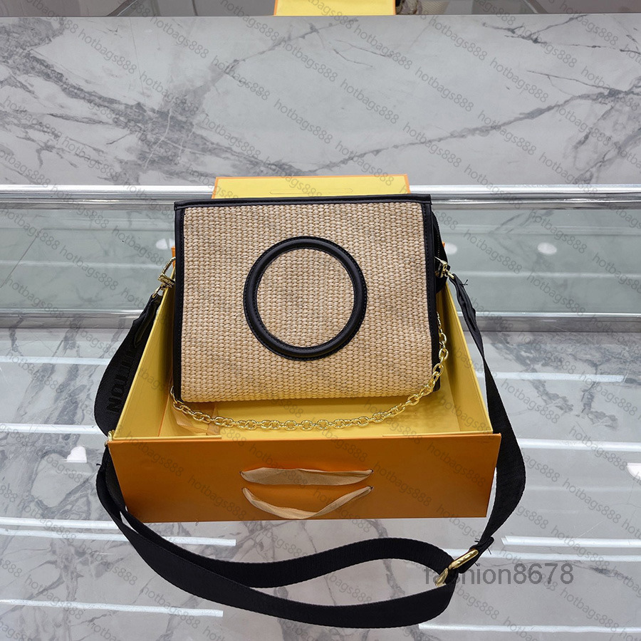 

Evening Bags Designer Bag Luxury Women Handbag Summer Purse Beach Bags Rattan Woven Handmade Knitted Straw Large Capacity Tote Leather