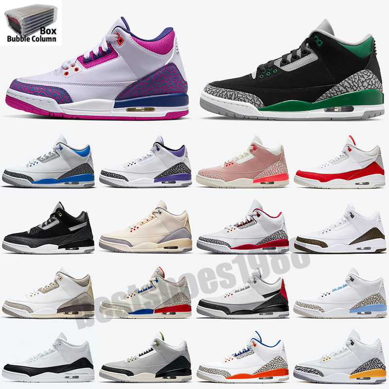 

3 Racer Blue Fire Red men basketball shoes 3s midnight navy Chicago Cool Grey PURPLE Pure White Mocha Korea mens trainer sports, Color 3