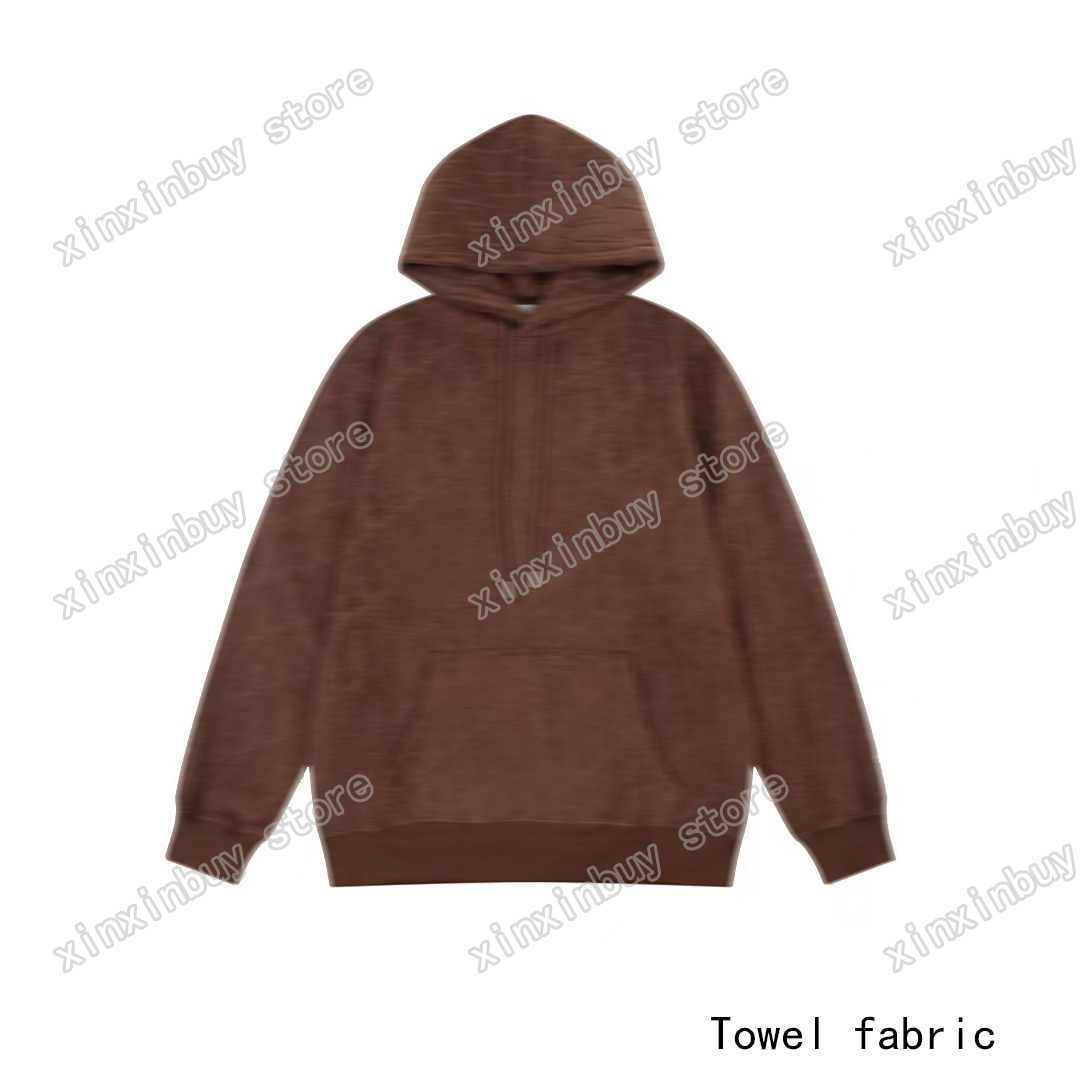 xinxinbuy Men designer Hoodies Paris France Towel fabric letter print cotton women brown black white blue XS-L