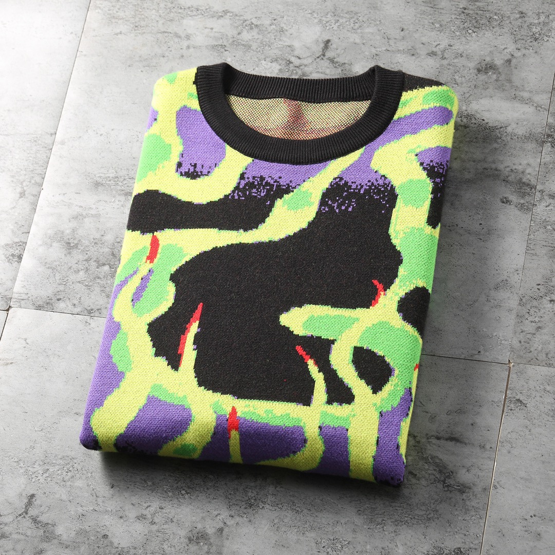 

Sweater Jacket Men Designer Sweaters Men's Womens Round neck Stripe Sweaters Knit Letter Knitted Long Sleeved Cardigan Fashion Casual Knitwear Shirts Size M-3XL, Gray