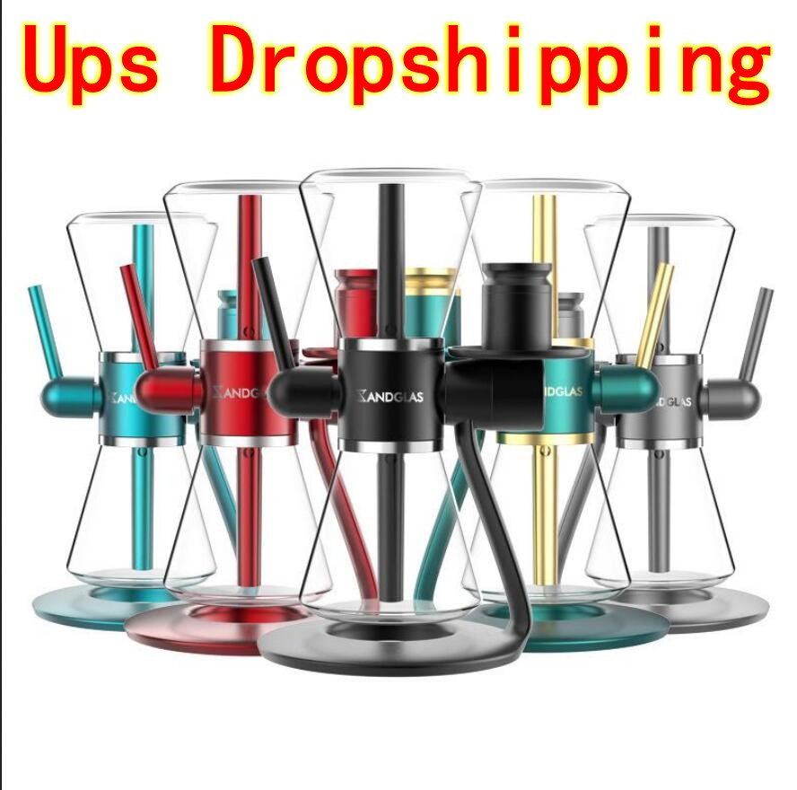 

Original 2022 New Gravity Glass Hookah Electronics Bong 360 Rotating Smoking Complete Set Aluminum Hourglass Shisha Suit Water Pipe Chicha Bowl Narguile
