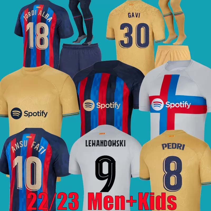 

22 23 soccer jersey LEWANDOWSKI FC FERRAN B-A camiseta de futbol AUBA barca RAPHINHA 2022 2023 ANSU FATI football shirt MEMPHIS barca kits men BCN kids sets, Away kids