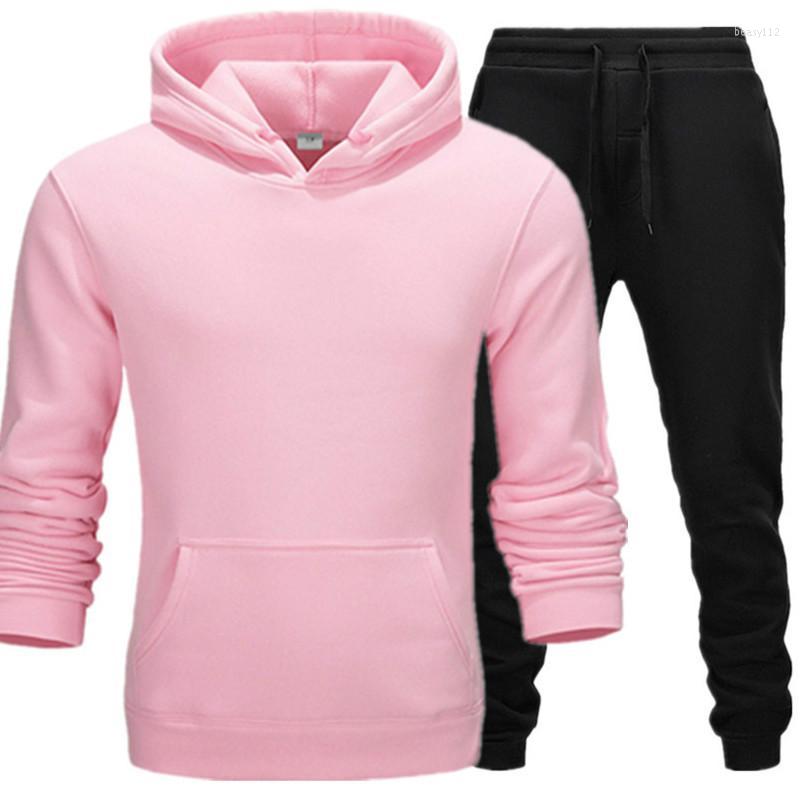 

Men' Tracksuits 2022 Sports Suit Casual Spring And Autumn Hoodie Pants Training, Pink black