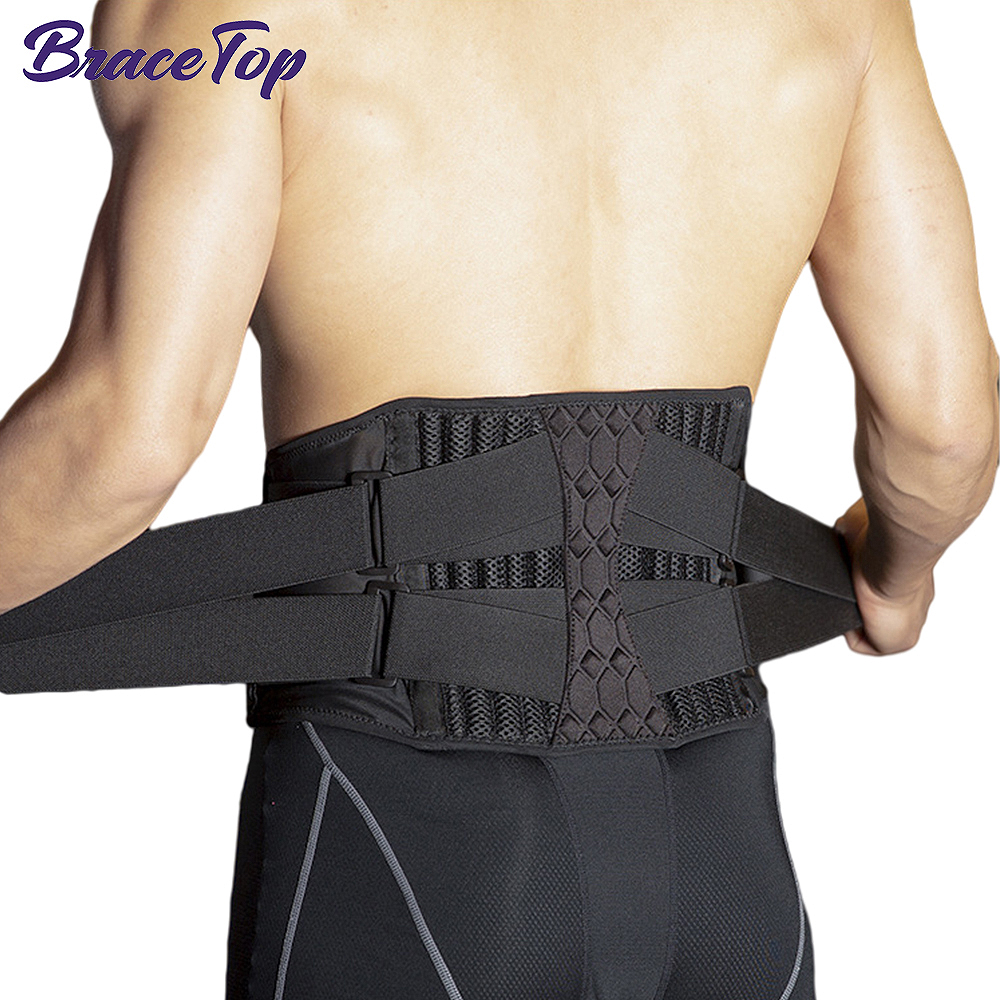 

Safety BraceTop Sports Strong Lower Back Brace Corset Lumbar Trainer Sweat Slim Waist Pain Relief, Style a