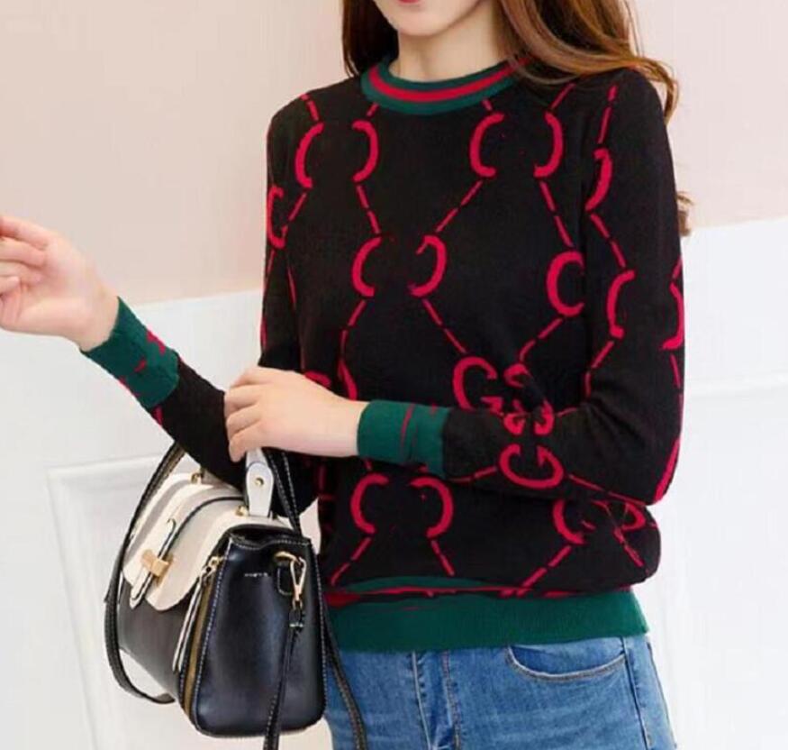

Women's Sweaters Luxury GGity Clothes Loose Pullover Bottoming Shirts Color matching Knitted Tops, 03