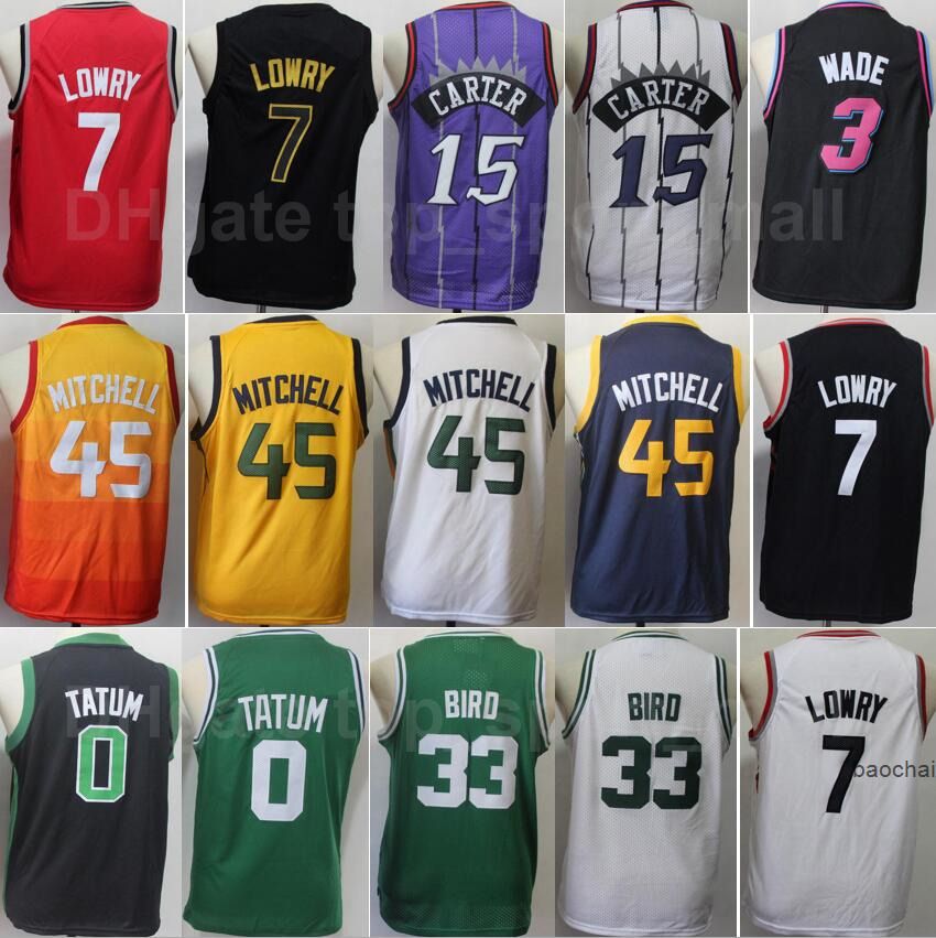 

Youth Kyle Lowry Jersey 7 Donovan Mitchell 45 Jayson Tatum 0 Vince Carter 15 Dwyane Wade 3 Kids Basketball Shir''nba''jerseys, Kids 45