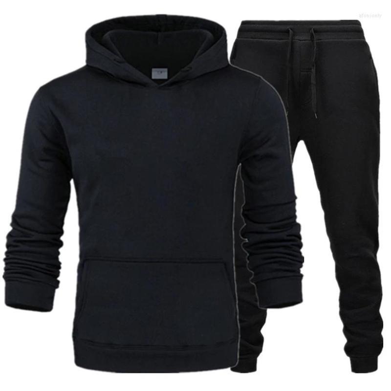 

Men's Tracksuits 2022 Brand Men Solid Color Casual Sets Autumn Men's Hoodies Pants Two-Piece Tracksuit Trendy Sportswear Set Male, 24