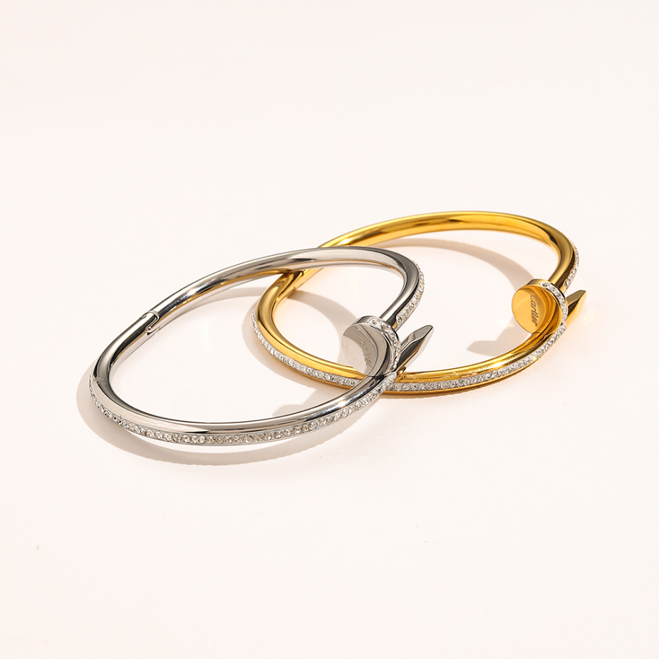 Top Sell Designers Bracelets Women Bangle Luxury Designer Letter Jewelry Crystal 18K Gold Plated Stainless steel Lovers Gift Bangles Mens Bracele-image-802574331