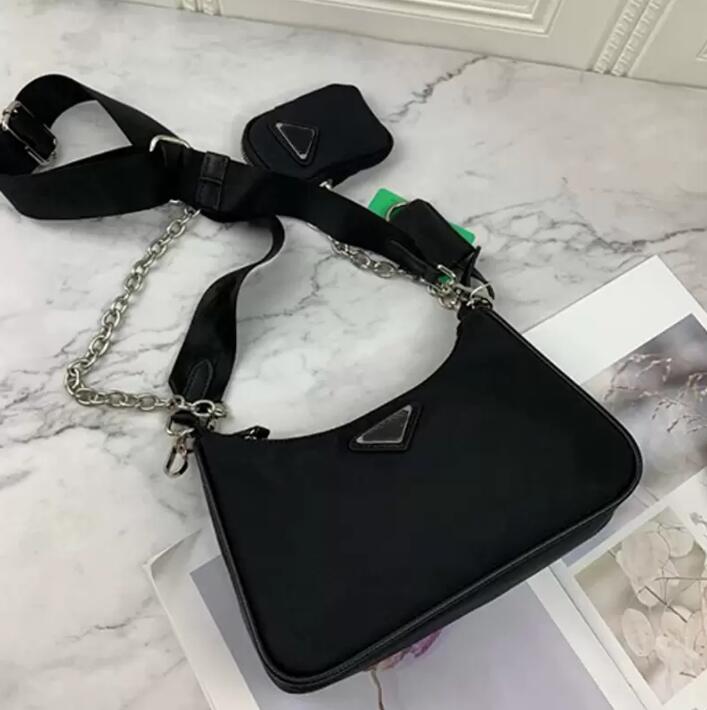

Fashion bag Nylon pochette tote travel luxurys wallets designers classic Re-Edition bags lady Womens crossbody Hobo Shoulder Purses Handbags Bag Cross Body, Black