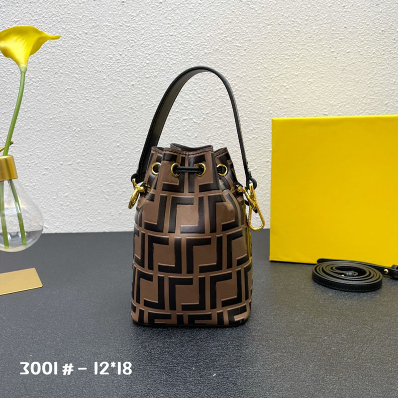 

Fashion Designer Bag Woman Cowhide printing embossing Luxury Handbags Mini The Tote Shoulder bag Handbag Crossbody women Bucket Bags, 3#3001# size12x18x10cm