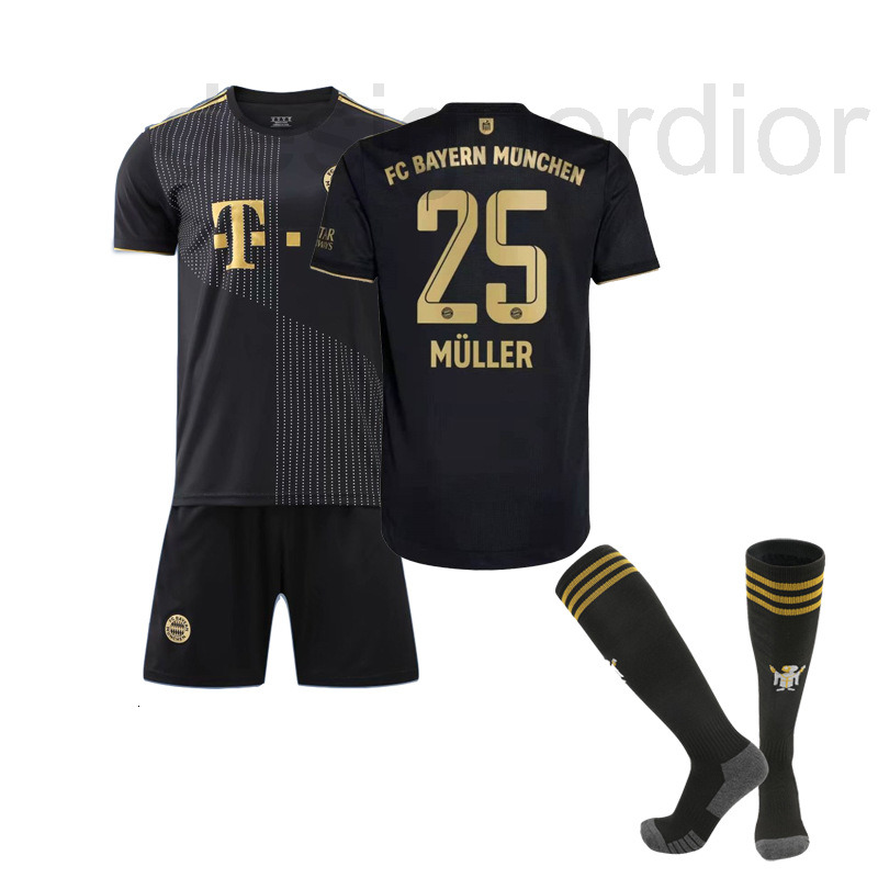 Soccer Sets/Tracksuits designer Bayern shirt 2122 new children's adult home away No.9 levan 25 Muller football B0UE