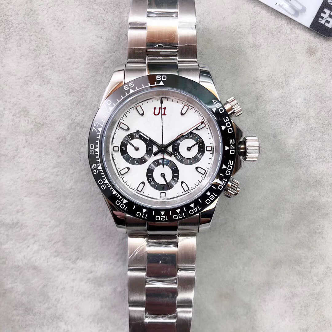 

U1 Factory Quality Watch ST9 Steel All Subdials Working 116509 116500 40mm Automatic 3866 Mechanical Movement Sapphire Glass Mens Ceramic
