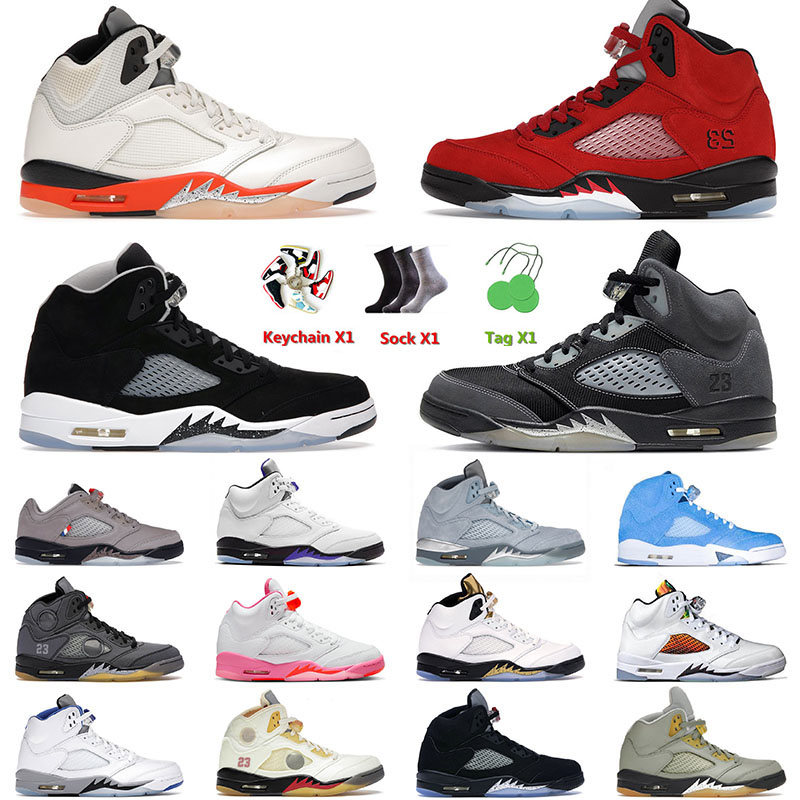 

5 5s V Top Jumpman Basketball Shoes Shattered Backboard Raging Bull Anthracite Unc DJ Khaled X Bluebird Sail Metallic Gold Men Women Trainers Sneakers, D19 red suede 36-47