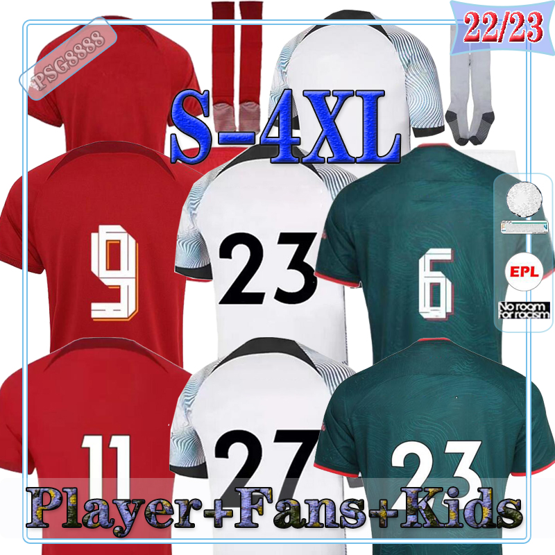 

22 23 Player Fans soccer jerseys season home away 3rd DARWIN 2022 2023 Maillot Foots Mohamed Diogo Luis DIaz Alexander Arnold football kit tops shirts men kids uniform