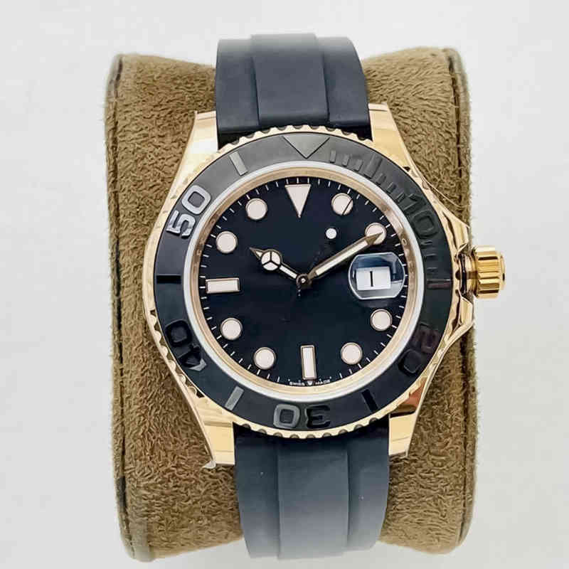

role x wristwatches yacht Masters mechanical watch Stainless steel silicone band luminous reloj clock sports automatic mens luxury watches, Black