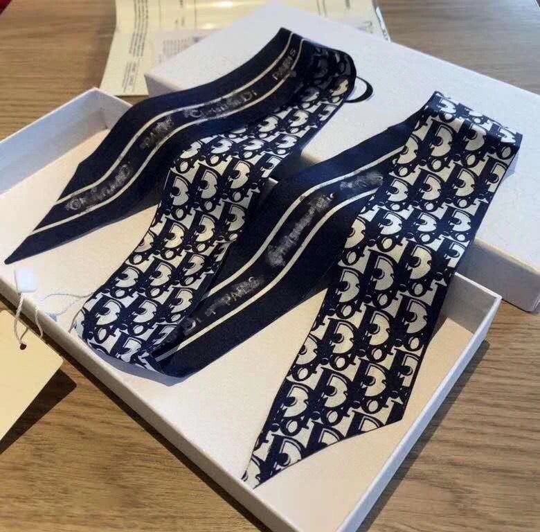 

6 100cm Designer Letters Print Floral Silk Scarf Headband for Women Fashion Scarves Shoulder Tote Luggage Ribbon Head Wraps Double ribbon Ladies gift
