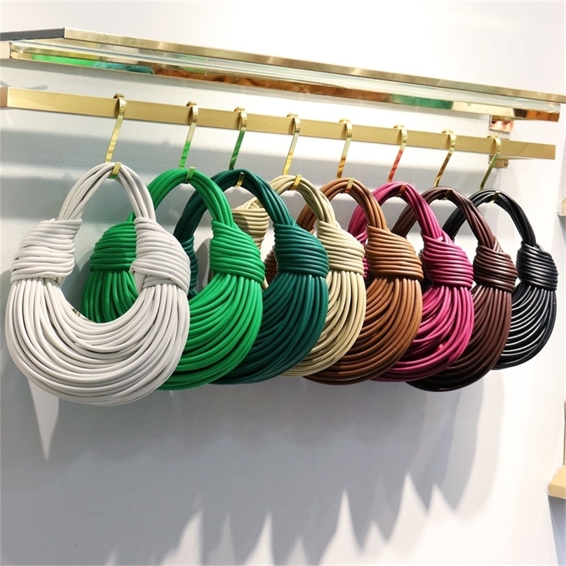 Designer Jodies Bottegas Bags Venetas Handbags Noodle 2023 hand pure hand woven womens rope knotted calf leather GAXH