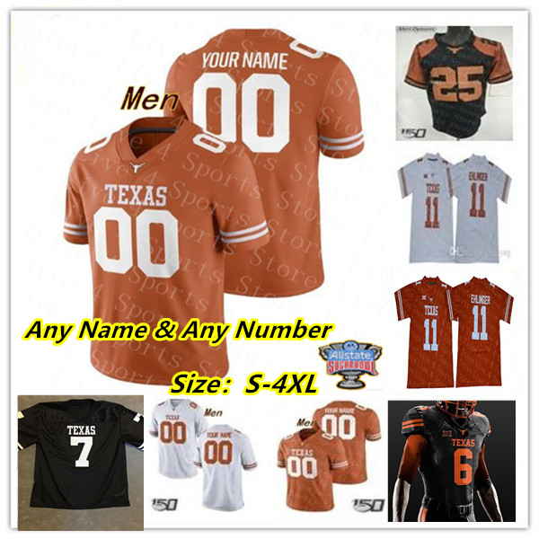 

Custom NCAA College Football Texas Longhorns Jerseys Bijan Robinson Quinn Ewers Hudson Card Xavier Worthy Arch Manning DeMarvion Overshown Sam Ehlinger Williams, Man black