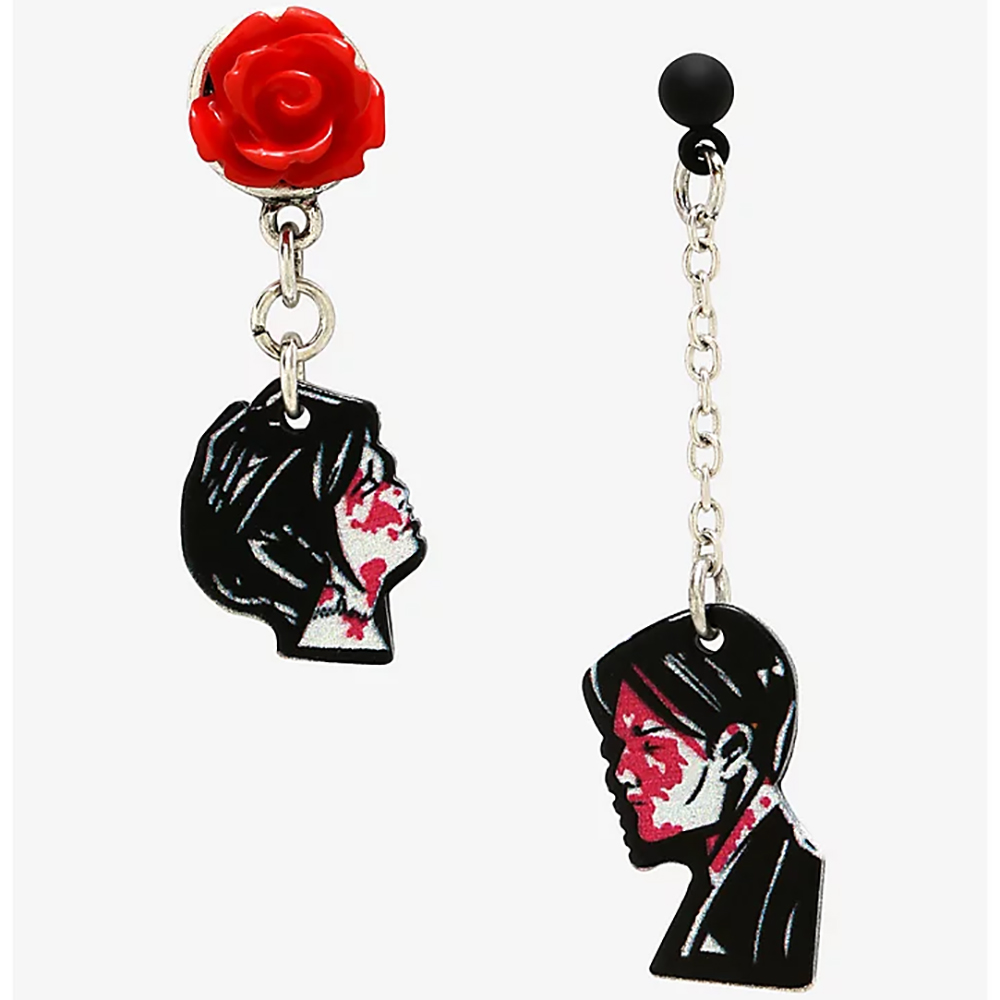 

Fashion dangle Dangle Lost Lady My Chemical Romance Three Cheers Couple Mismatch Women's Earrings Jewelry Wholesale Direct Sales